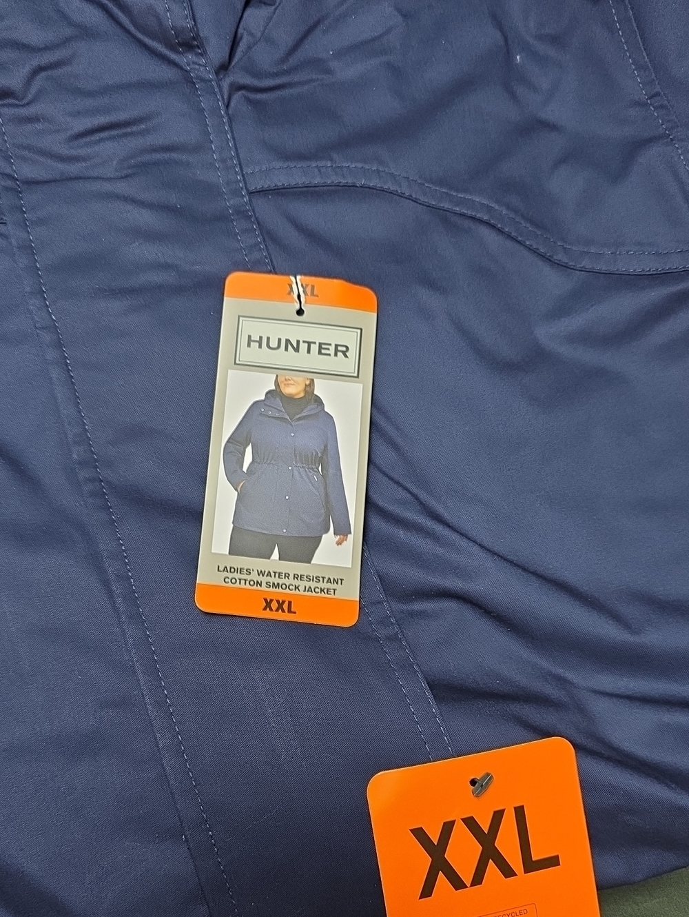 Hunter Ladies' Water Resistant Smock Nwt,XXL Blue - Picture 5 of 5